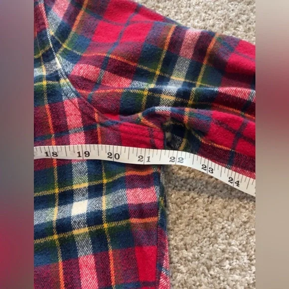 Abercrombie & Fitch Flannel Muscle Shirt Mens Small Plaid Red Thick Button Up - Picture 6 of 7